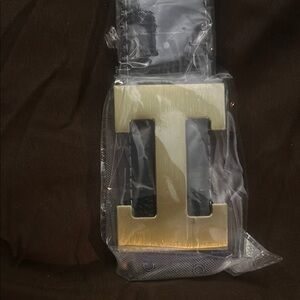 Chic Gold Letter Belt Buckle